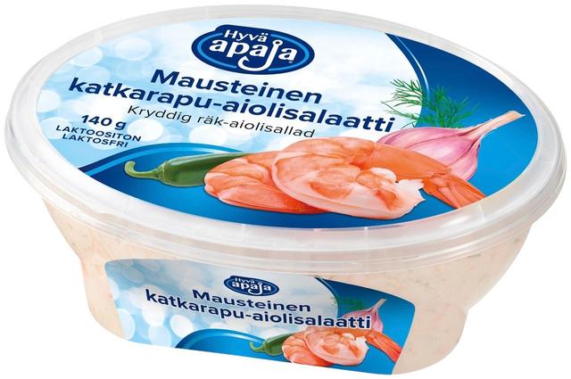 Hyvä Apaja Mausteinen Katkarapu-Aiolisalaatti 140g