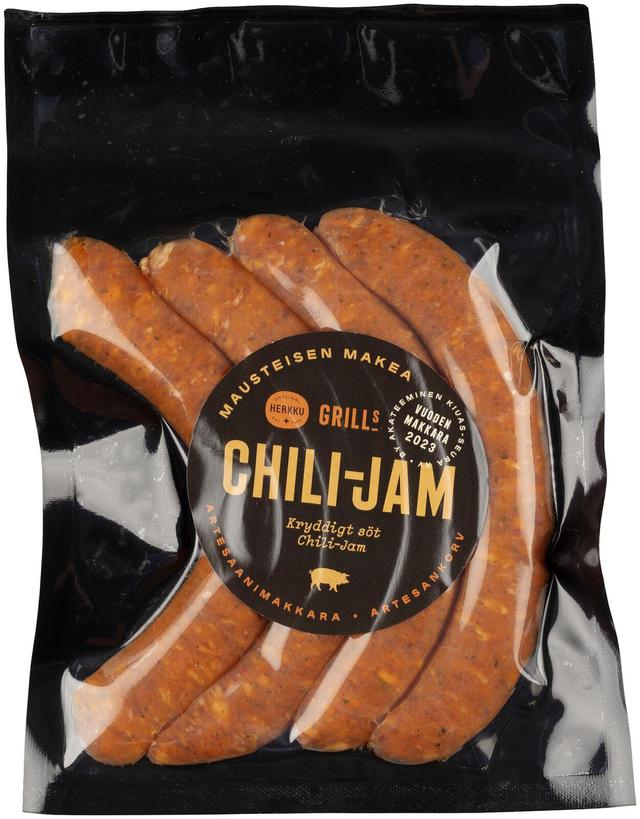 Herkku Grills Chili-Jam artesaaniraakamakkara 4 kpl