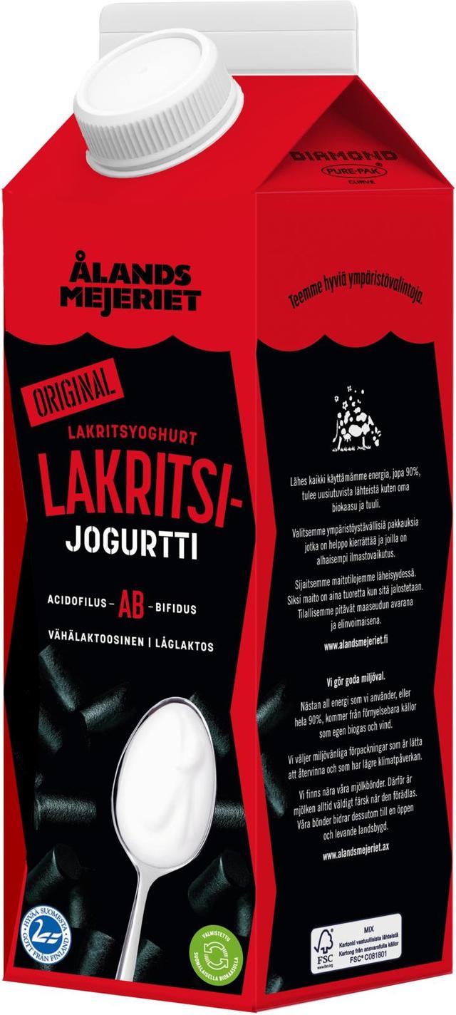 Ålandsmejeriet 1kg lakritsijogurtti