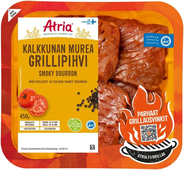 Atria Kalkkunan Murea Grillipihvi Smoky Bourbon 450g