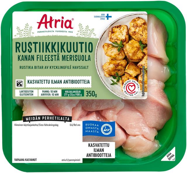 Atria Rustiikkikuutio Kanafileestä Merisuola 350g