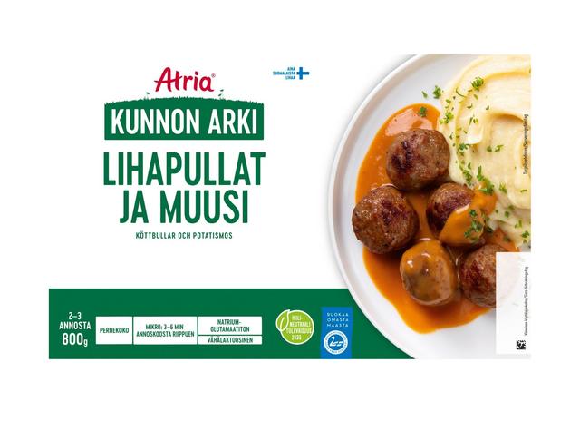 Atria Kunnon Arki Lihapullat ja Muusi 800g