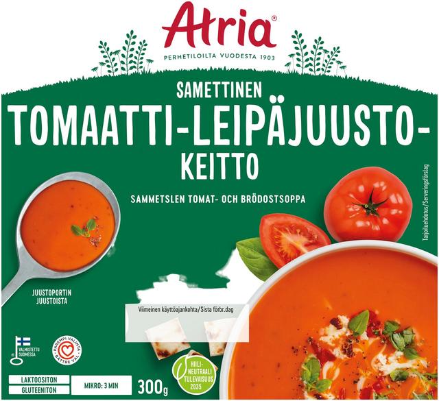 Atria Samettinen Tomaatti-Leipäjuustokeitto 300g