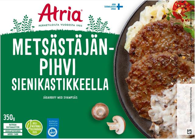 Atria Metsästäjänpihvi Sienikastikkeella 350g