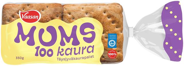 Vaasan Mums 100 Kaura 350g 6 kpl kaurapalaleipä