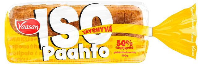 Vaasan Isopaahto Täyshyvä 500 g paahtoleipä