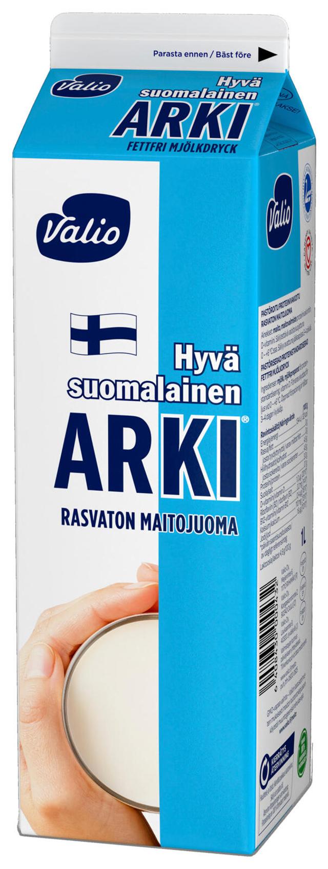 Valio Hyvä suomalainen Arki® rasvaton maitojuoma 1 l