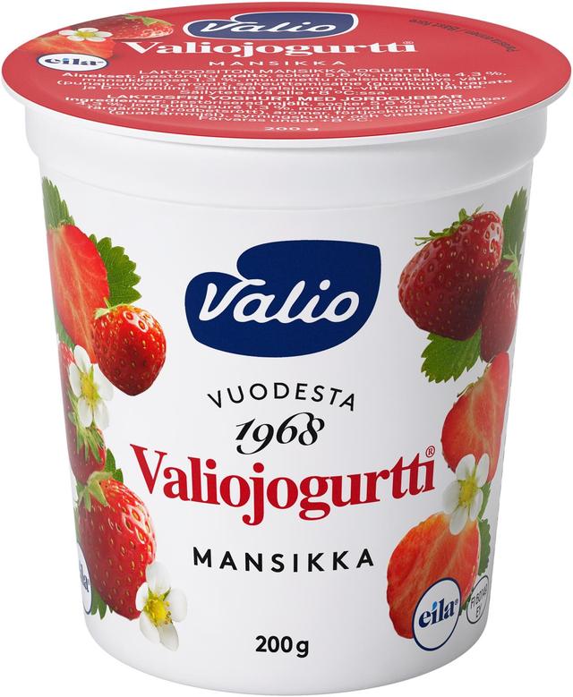 Valiojogurtti® 200 g mansikka laktoositon