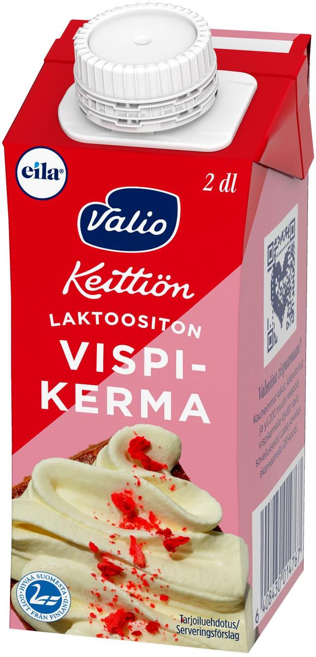 Valio Keittiön vispikerma 2 dl UHT laktoositon