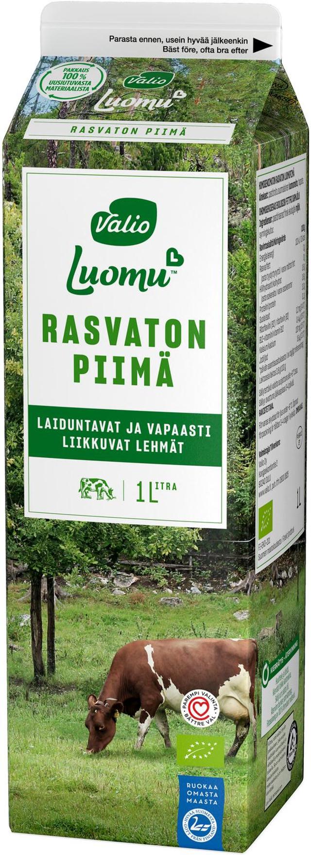 Valio Luomu™ rasvaton piimä 1 l