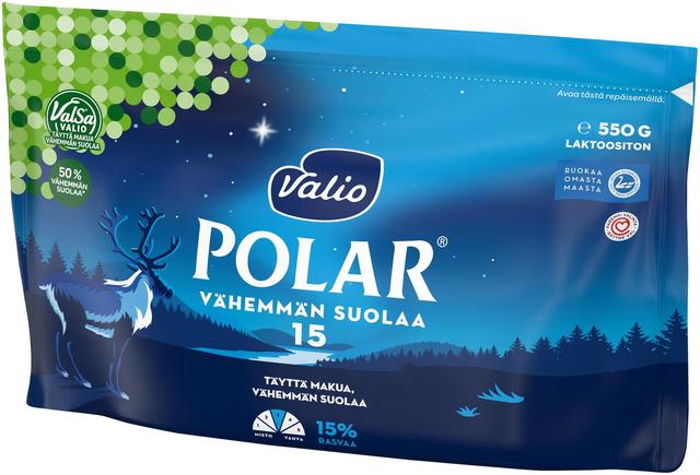 Valio Polar® Vähemmän suolaa 15 % e550 g ValSa®