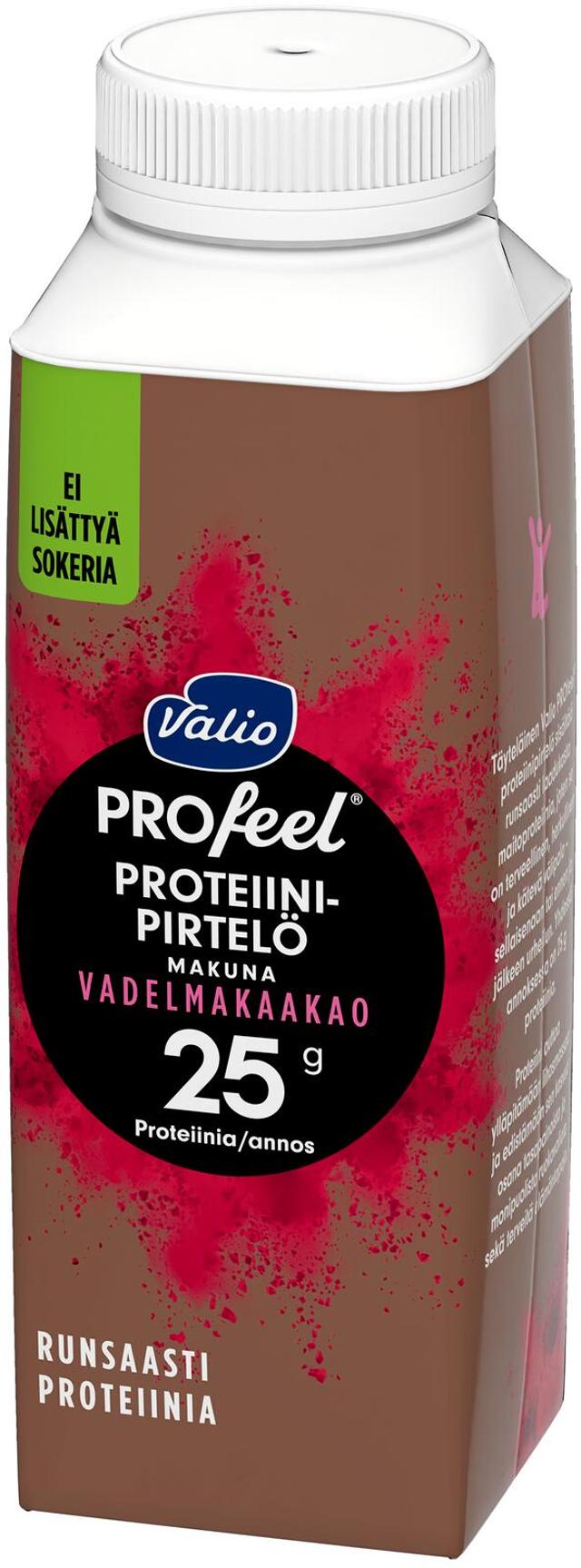 Valio PROfeel® proteiinipirtelö 2,5 dl vadelmakaakao laktoositon