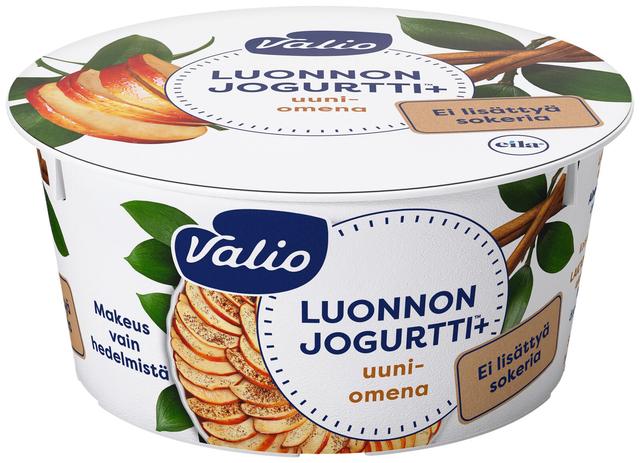 Valio Luonnonjogurtti+™ uuniomena 150 g ei lisättyä sokeria, laktoositon