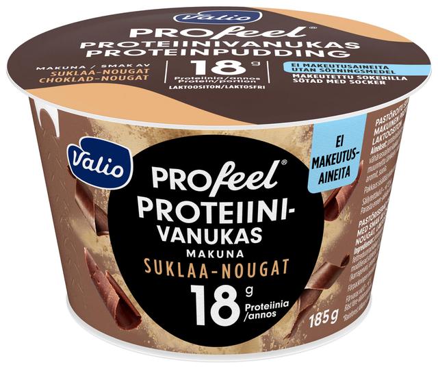 Valio PROfeel® proteiinivanukas 185 g suklaa-nougat makeutusaineeton laktoositon
