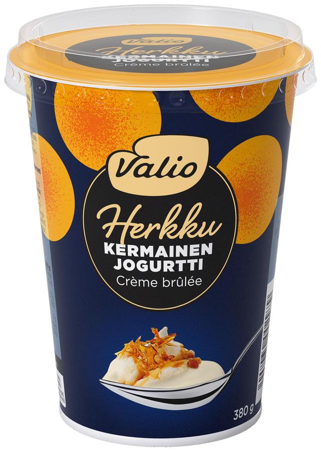 Valio Herkku kermainen jogurtti 380 g crème brûlée laktoositon
