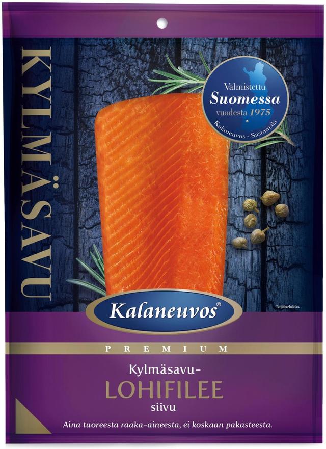 Kalaneuvos Kylmäsavulohifilee siivu 150g vak