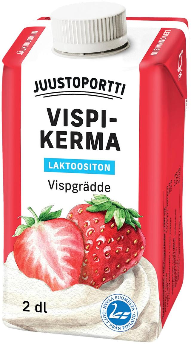 Juustoportti laktoositon vispikerma 2 dl laktoositon UHT