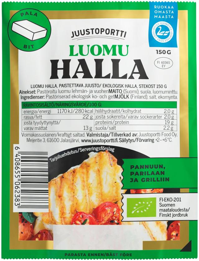 Juustoportti Luomu Halla 150 g paistettava juusto