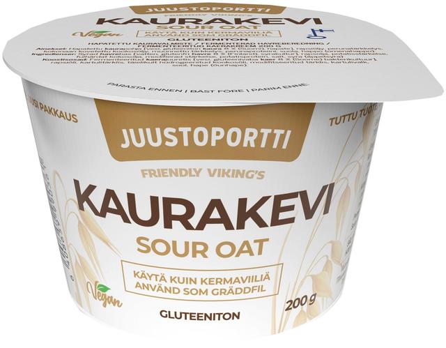 Juustoportti Friendly Viking's Sour oat KauraKevi 200 g gluteeniton