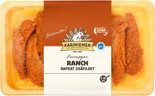 Kariniemen Kananpojan Rapeat sisäfileet Ranch 400 g