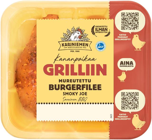 Kariniemen Kananpojan Burgerfilee Smoky Joe 320 g