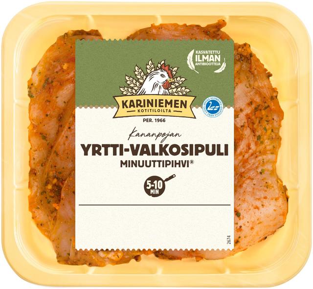 Kariniemen Kananpojan Minuuttipihvi yrtti-valkosipuli 350 g