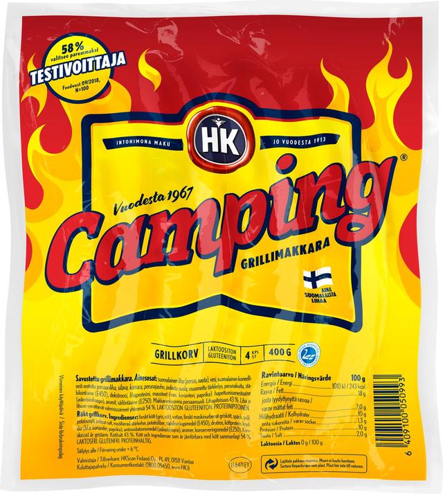 HK Camping® grillimakkara 400 g