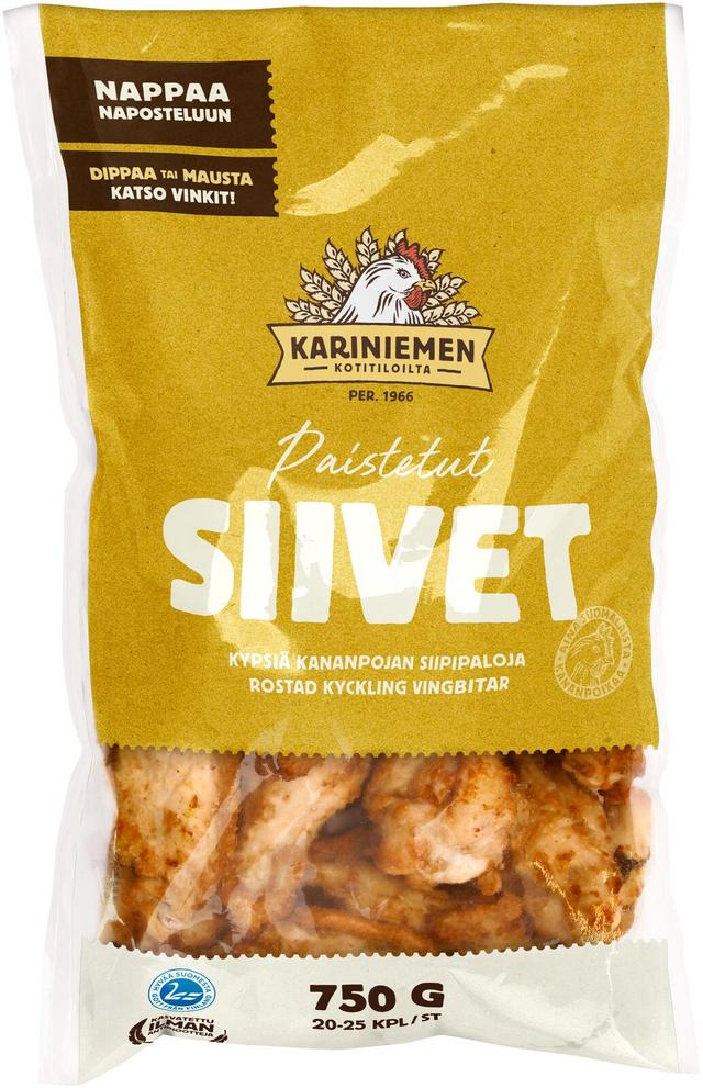 Kariniemen Kananpojan Paistetut siivet 750g