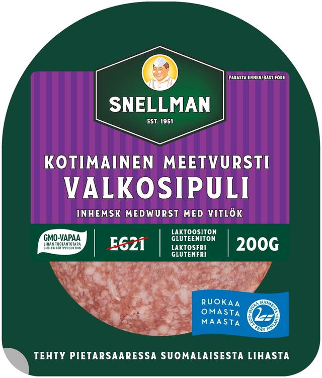 Snellman 200g Kotimainen valkosipulimeetvursti viipaleet