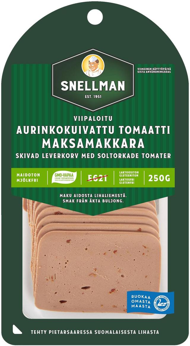 Snellman Viipaloitu aurinkokuivattu tomaatti maksamakkara 250g