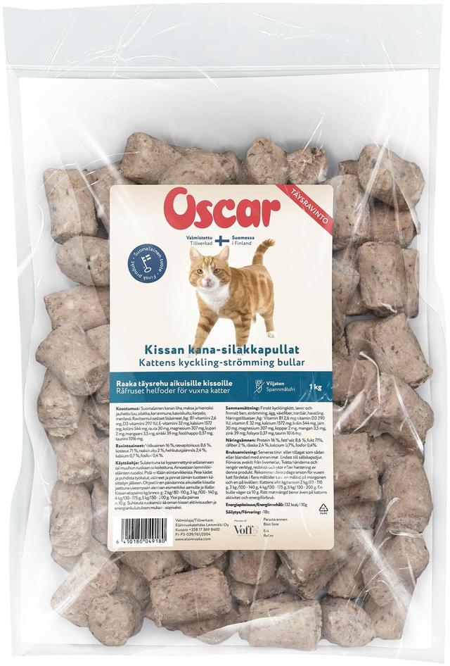 Oscar Kissan kana-silakkapullat 1kg