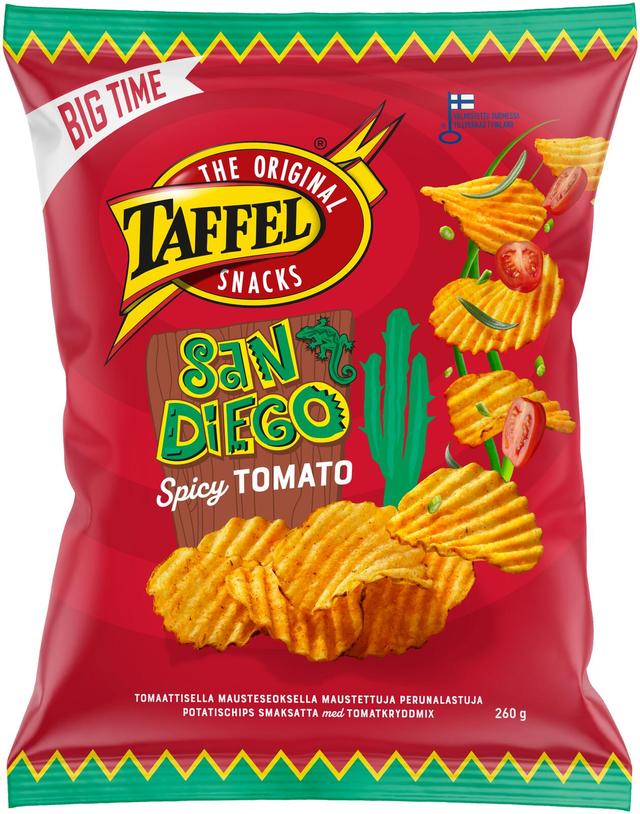 Taffel San Diego spicy tomato maustettu sipsi 260g