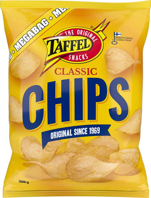 Taffel Chips Classic suolattu perunalastu 305g