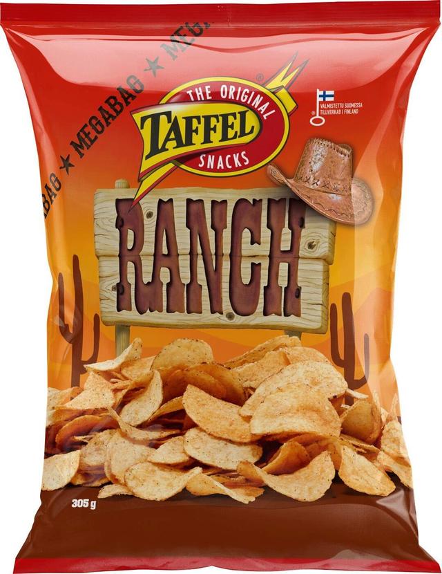 Taffel Ranch maustettu perunalastu 305g