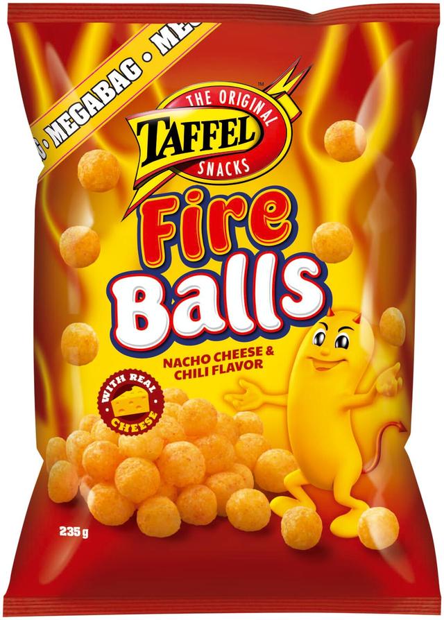 Taffel Fire Balls maustettu juustosnacks 235g