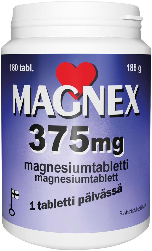 Magnex 375 mg 180 tabl., magnesiumtabletti, Vitabalans