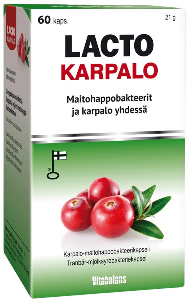 Lacto Karpalo 60 kaps. Karpalo-maitohappobakteerikapseli