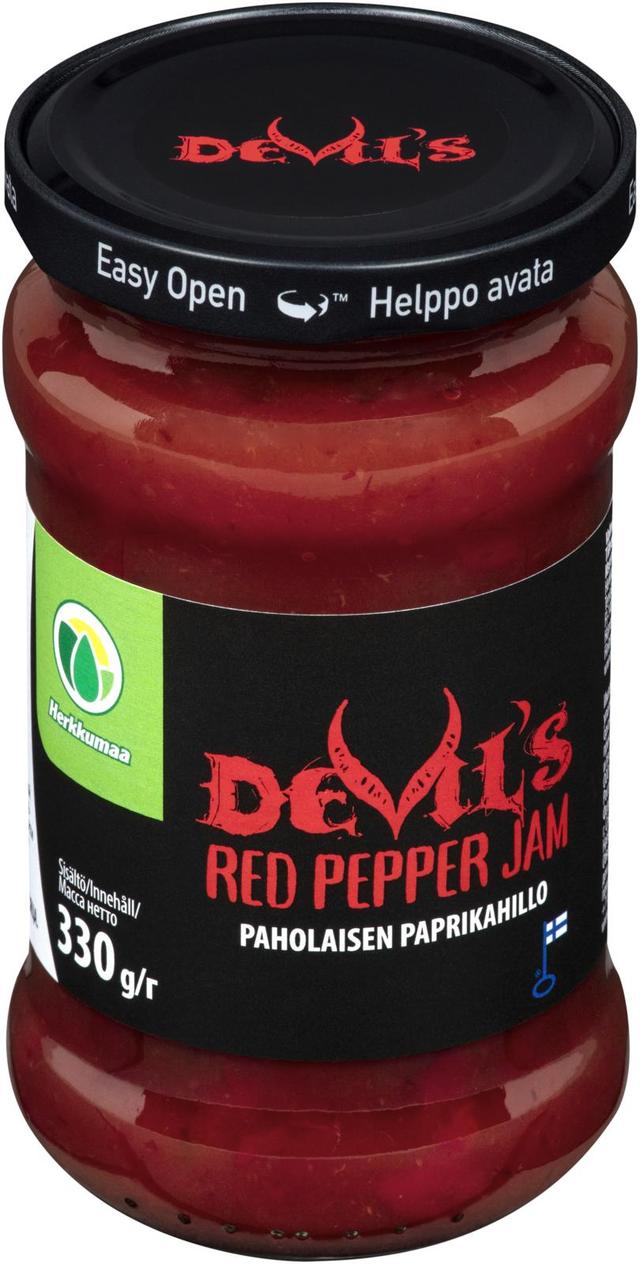 Herkkumaa Devil's Red pepper jam 330g