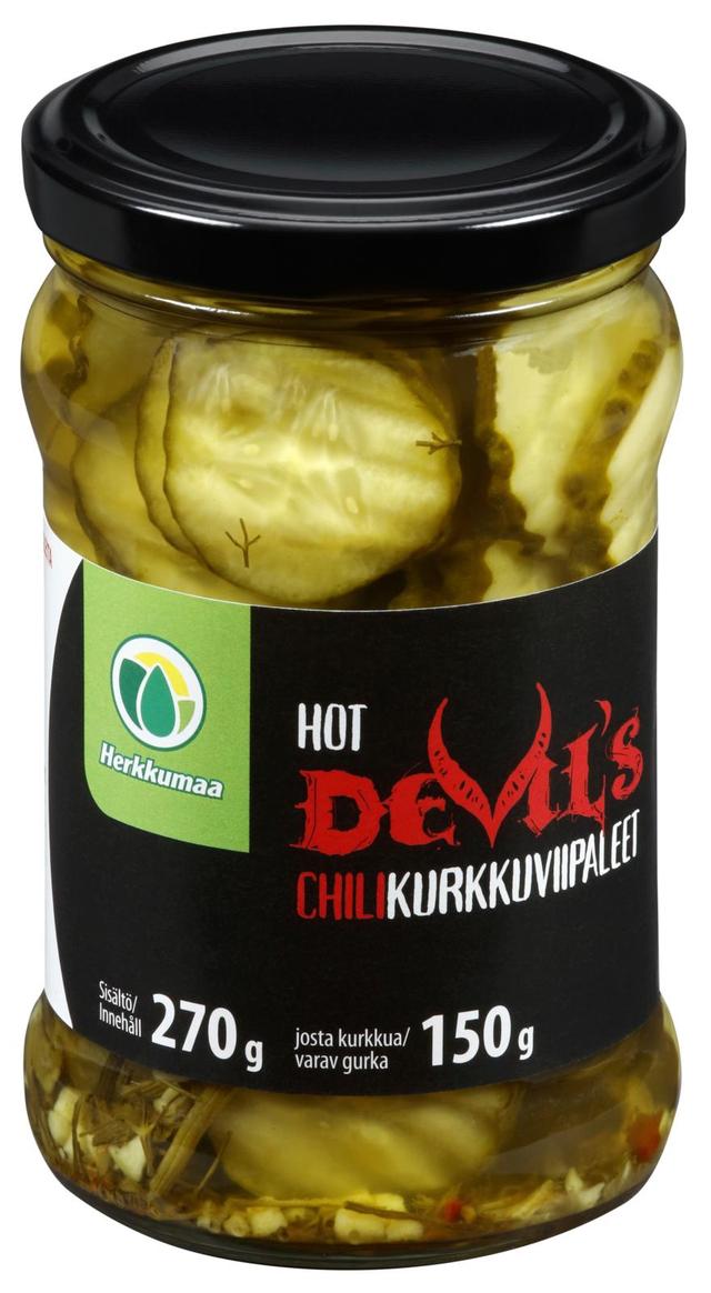 Herkkumaa Devil's chilikurkkuviipaleet 270/150g