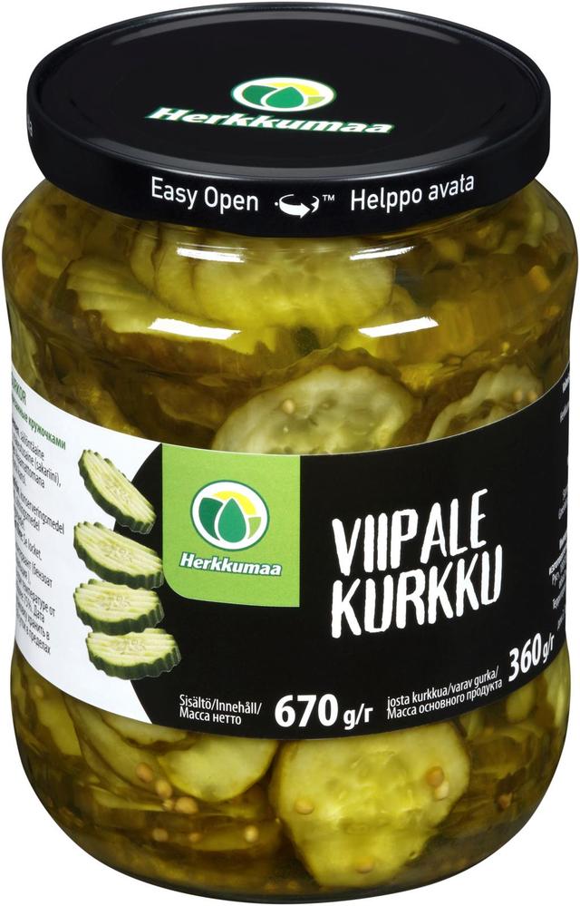 Herkkumaa Viipalekurkkuja 670/360g