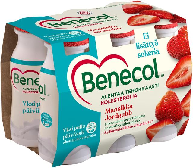 Benecol 6x100g mansikka jogurttijuoma