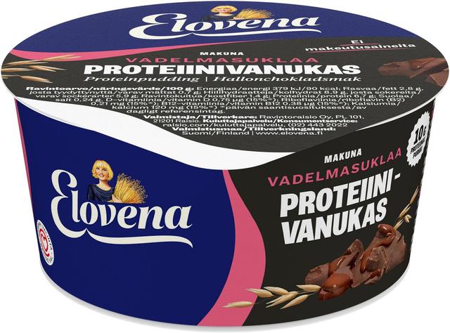 Elovena 150g vadelmasuklaa proteiinivanukas