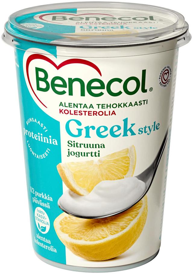 Benecol 450g sitruuna kreikkalaistyylinen jogurtti