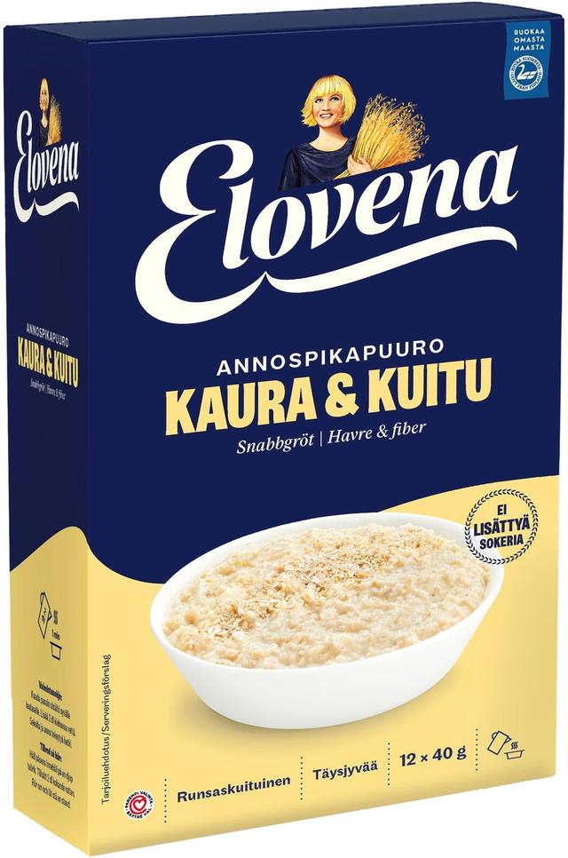 Elovena 480g kaura & kuitu annospikapuuro