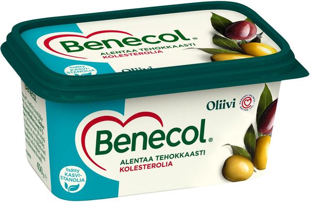 Benecol 450g kasvirasvalevite oliivi 55% kolesterolia alentava