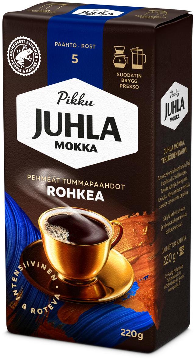 Paulig Juhla Mokka Rohkea kahvi suodatinjauhatus 220g