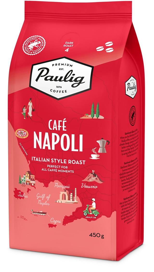 Paulig Café Napoli kahvi kahvipapu 450g