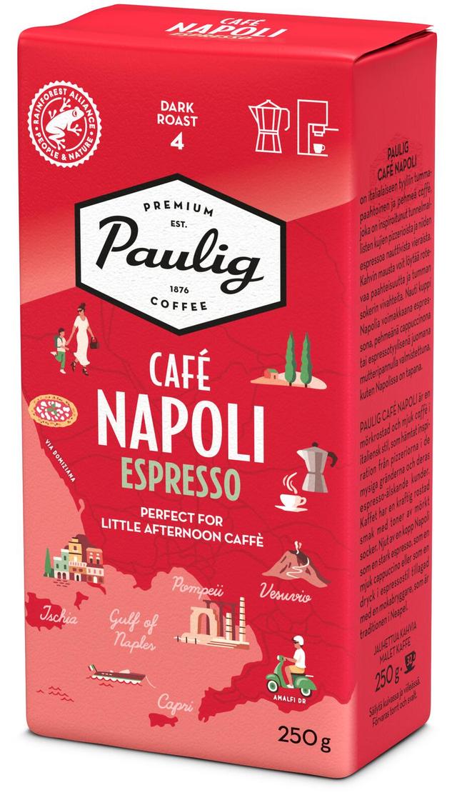 Paulig Café Napoli kahvi espressojauhatus 250g