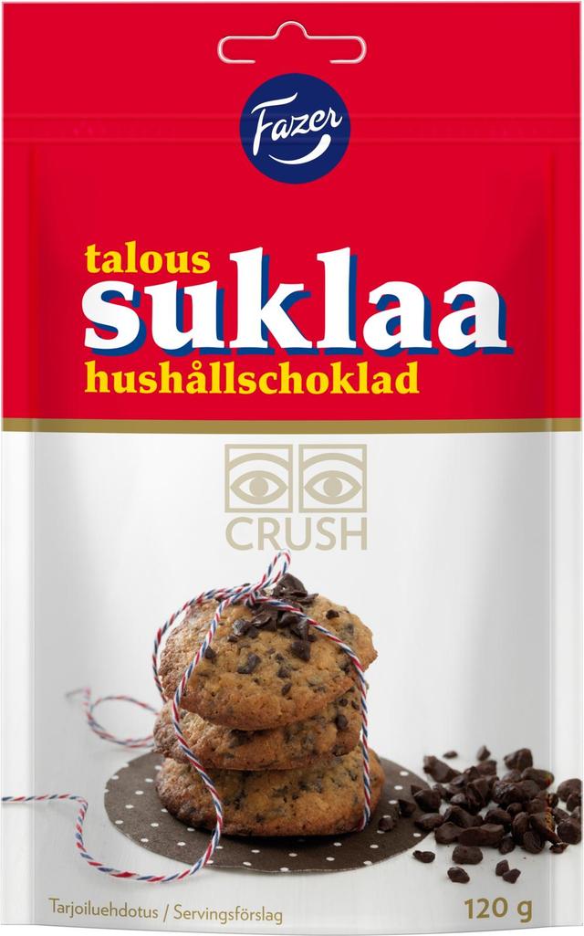 Fazer Taloussuklaa Crush tumma suklaarouhe 120g