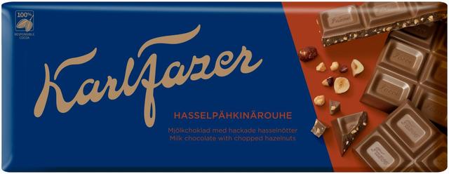 Karl Fazer hasselpähkinärouhe suklaalevy 200g
